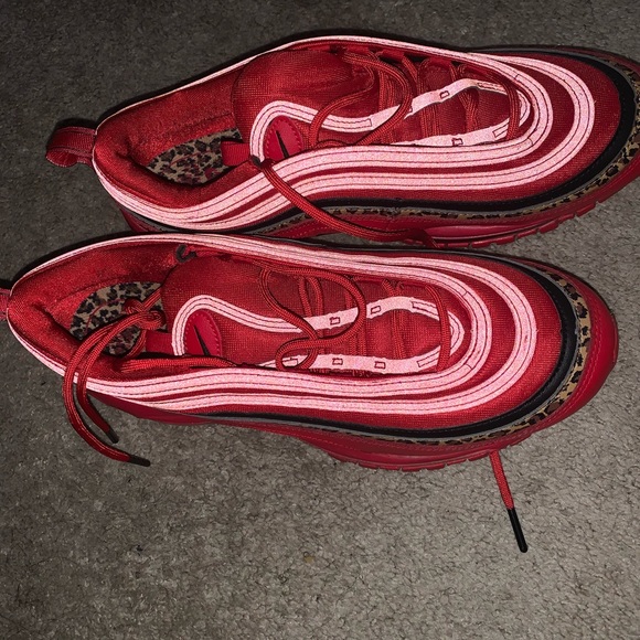 Nike Shoes | Nike Air Max 97 Red Black Leopard | Poshmark